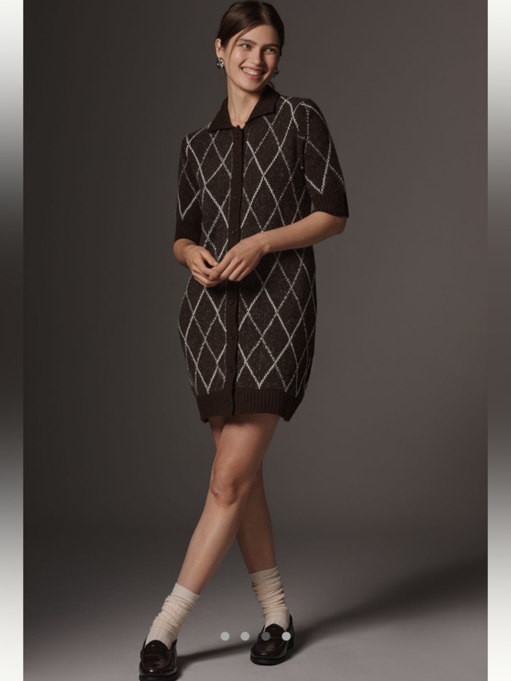 By Anthropologie Rhinestone Sweater Shift Dress | XS | NWT